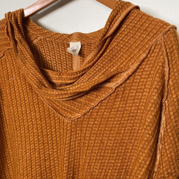 Free People We The Free Wildcat Thermal Sweater in Cedar - Picture 7 of 11